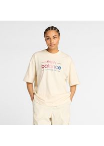 New Balance, Damen, T-Shirt, linen (106), M, T-Shirt von New Balance