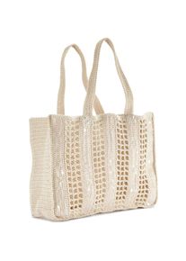Vivance, Damen, Shopper &raquo;Strandtasche&laquo; Handtasche, Schultertasche, Henkeltasche, Sommertasche, beige, beige, Sommerliche Handtasche mit Lochmuster