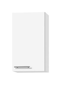 Optifit, H&auml;ngeschrank &raquo;Bern&laquo; Breite 40 cm, 70 cm hoch, mit 1 T&uuml;r, mit Metallgriff, wei&szlig; Hochglanz/wei&szlig;, wei&szlig; - B/H/T: 40 cm x 70,4 cm x 34,9 cm, wei&szlig; 