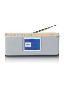 Lenco, Digitalradio (DAB+) &raquo;PDR-046GY&laquo; ( Digitalradio (DAB+) FM-Tuner mit RDS 6 W), Hellgrau/Braun,