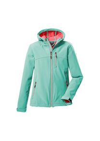 Killtec, Damen, Softshelljacke &raquo;Girls Softshelljacke&laquo; Wasserabweisend, verstellbare Kapuze u &Auml;rmel, Fleece-Innenfutter, mint, 140, Kinder 