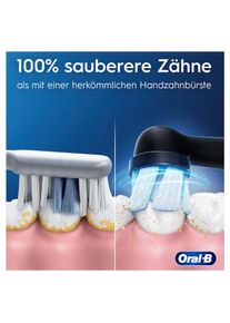 Oral-B, Elektrische Zahnb&uuml;rste &raquo;iO Series 2&laquo; 2 Stk. Aufsteckb&uuml;rsten f&uuml;r die sanfte Reinigung, mit 2. Handst&uuml;ck, Night Black / Forest Green, REINIGUNG 