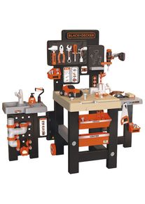 Smoby, Spielwerkbank &raquo;Black + Decker, Mega Werkbank Center&laquo;, schwarz/orange, Kunststoff, schwarz/orange
