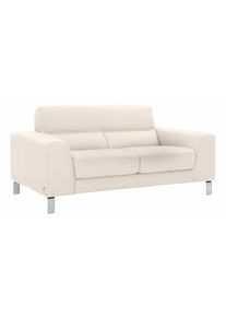 Calia italia, 2-Sitzer &raquo;Simon, erstklassiger Sitzkomfort und tolles Design&laquo; in zwei Lederqualit&auml;ten, bianco latte, Leder BULL;Leder SORRENTO,