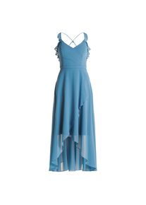 Vera Mont, Damen, Abendkleid &raquo;Abendkleid mit Volant&laquo;, Shiny Bluestone, EURO, 44 - EURO, Shiny Bluestone, Passform: A-Linie