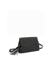 Vivance, Damen, Umh&auml;ngetasche &raquo;Clutch&laquo; Handtasche, Schultertasche, Tragetasche, Crossbody Bag, Bast-Optik VEGAN, schwarz, schwarz, Handtasche in 