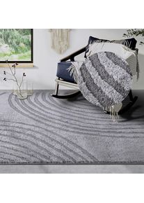 ELLE DECORATION, Designteppich &raquo;Pigment&laquo; rechteckig 18 mm H&ouml;he Hochflor, Shaggy, L&auml;ufer, weich, Langflor, modern, Hoch Tief Effekt, Hellgrau, 