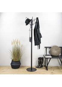 SPINDER DESIGN, Garderobenst&auml;nder &raquo;Fly&laquo; Metall, Breite 40 cm, schwarz, schwarz, Ma&szlig;e B/T/H 40/40/180 cm