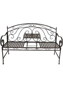 Garden Pleasure, Gartenbank &raquo;Saket&laquo;, schwarz, Stahl, B/H/T: 146 cm x 96 cm x 53 cm, schwarz