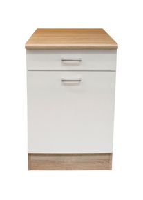 BASIC by Balculina, Unterschrank &raquo;Andy&laquo; Breite 50 cm, wei&szlig;, sonoma - B/H/T: 50 cm x 90 cm x 60 cm, wei&szlig;