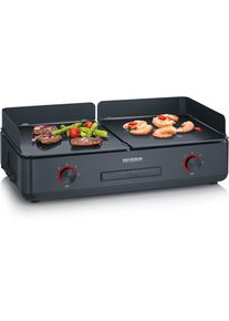 Severin, Elektrogrill &raquo;PG 8569 Suave Plancha Grill&laquo; 2200 W, Schwarz, Perfekt f&uuml;r Fisch, Filet oder Gem&uuml;se