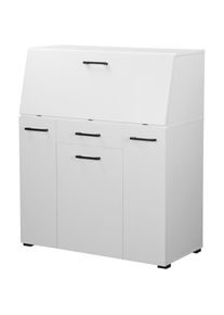 OTTO home, Sekret&auml;r &raquo;Moid, Home-Office-Schreibtisch, &laquo; viele Stauraumm&ouml;glichkeiten, kompaktes & modernes Design, B. 88, 5 cm, wei&szlig;, B/H/T: 88,5 cm x 