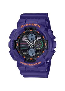 Casio G-SHOCK, Herren, Chronograph Quarzuhr,Armbanduhr,Herrenuhr,digital, bis 20 bar wasserd.Resinarmband, lila, Topmoderner Chronograph f&uuml;r Herren