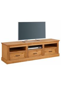 Home Affaire, Lowboard &raquo;Selma&laquo; TV-Kommode, Breite 170 cm, 3 Schubk&auml;sten, natur gebeizt/gewachst, B/H/T: 170 cm x 50 cm x 50 cm, natur gebeizt/gewachst