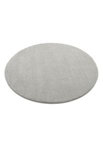 OCI DIE TEPPICHMARKE, Teppich &raquo;NEW VILLA MELANGE&laquo; rund 20 mm H&ouml;he maschinell gewebt, strapazierf&auml;hig, alle Wohnr&auml;ume, grau, Polypropylen (PP), &Oslash; 200 