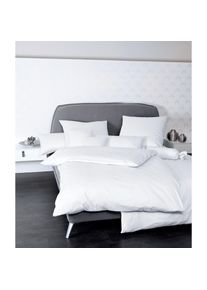 Janine, Bettw&auml;sche &raquo;Colors 31001, Mako-Satin, unifarben&laquo; 2 Stk. tlg., wei&szlig;, Mako-Satin, Obermaterial: 100% Baumwolle, B/L: 140 cm x 200 cm - 1 Stk., 