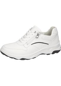 Waldl&auml;ufer Waldl&auml;ufer, Herren, Sneaker &raquo;H-MAX&laquo; , Halbschuh, Schn&uuml;rschuh mit seitlichem Rei&szlig;verschluss, H-Weite, wei&szlig;, 10 (44,5), Trendiger Sneaker in 