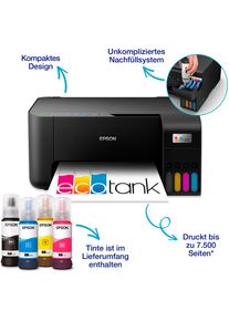 Epson, Multifunktionsdrucker &raquo;EcoTank ET-2862&laquo; Einfaches, unkompliziertes Tintentanksystem zum Nachf&uuml;llen, Schwarz, spart bis zu 90% Tintenkosten