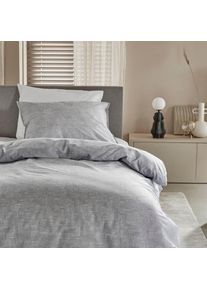 Damai, Bettw&auml;sche &raquo;Ebba mit Struktur-Effekt&laquo; in eleganten Farben, 100% Baumwolle, mit Rei&szlig;verschluss, grey, Renforc&eacute;, Obermaterial: 100% Baumwolle, B/