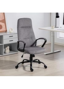 Duo Collection, Chefsessel &raquo;Merlin&laquo; (), Kieselgrau + Schwarz, B/H/T: 64 cm x 121 cm x 62 cm, Kieselgrau + Schwarz