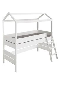 Paidi, Hausbett &raquo;TINY HOUSE&laquo; Spielbett mit Rausfallschutz, individuell gestaltbar, Kreidewei&szlig;, Liegefl&auml;che L&auml;nge Breite: 200 cm x 90 cm