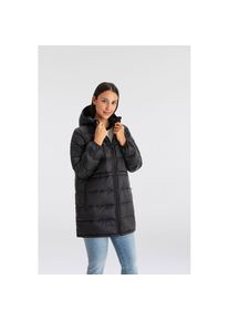 Levi's Levi's , Damen, Steppjacke &raquo;POLLY MIDI PUFFER&laquo; mit Kapuze Winterjacke mit praktischen Taschen, CAVIAR, XS, CAVIAR, Steppjacke POLLY MIDI PUFFER von 