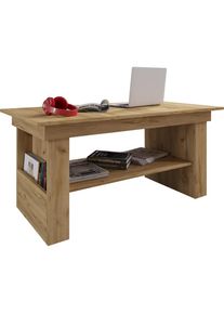 Vcm, Beistelltisch &raquo;Holz Couchtisch Kobila h&ouml;henverstellbar ausziehbar&laquo;, Honig-Eiche, Honig-Eiche