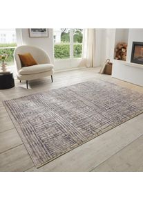 Hanse Home, Teppich &raquo;Sole&laquo; rechteckig 8 mm H&ouml;he Kurzflor, L&auml;ufer, Vintage, Wohnzimmer, Schlafzimmer, Esszimmer, Flur, creme,grau, Polypropylen (PP), B