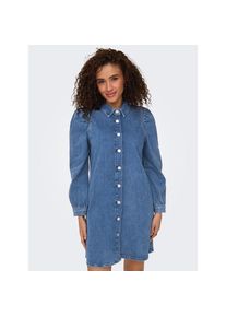 Only, Damen, Jeanskleid &raquo;ONLALMA L/S DRESS DNM CRO&laquo;, Medium Blue Denim, N-Gr, M - N-Gr, Medium Blue Denim, Kurzes Denim Kleid von Only