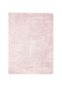 my home, Hochflor-Teppich &raquo;Carla&laquo; rechteckig 40 mm H&ouml;he super soft, Teppich in Pastell-Farben, hellrosa, Kunstfaser, B : 160 cm 1 Stk. - 40 mm