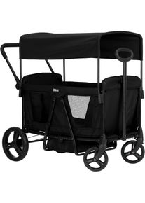 fillikid, Bollerwagen &raquo;Oskar&laquo; faltbar; f&uuml;r zwei Kinder, schwarz, Polyester, Stahl,