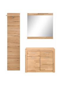 VOGL M&ouml;belfabrik, Garderoben-Set &raquo;Toronto&laquo; Set, 3 Stk. tlg., kernbuchefarben, kernbuchefarben, Das Garderobenset besteht aus Garderobenpaneel, 