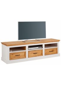 Home Affaire, Lowboard &raquo;Selma&laquo; TV-Kommode, Breite 170 cm, 3 Schubk&auml;sten, wei&szlig;/natur, B/H/T: 170 cm x 50 cm x 50 cm, wei&szlig;/natur