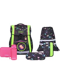 McNeill, Unisex, Schulranzen &raquo;Bravo, inkl. Etui, Turnbeutel,&laquo; Reflektierende Streifen auf den Schultergurten;Retroreflektierende Fl&auml;chen, Capybar, B/H