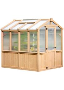 WESTMANN, Gew&auml;chshaus &raquo;Paul&laquo; 100 % FSC -zertifiziertes Zedernholz, Braun, B/H/T: 204 cm x 239 cm x 238 cm, Braun