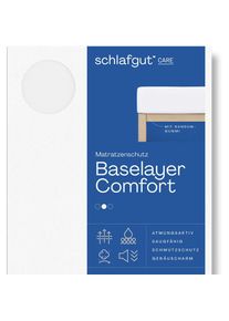 Schlafgut, Matratzenauflage &raquo;Baselayer Matratzenschutz Comfort&laquo; Wie ein Spannbettlaken, wei&szlig;, B/H/L: 180 cm x 30 cm x 200 cm,