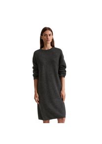 Marc O'Polo Marc O'Polo, Damen, Strickkleid Rundhalsausschnitt, Relaxed Fit, Wollmischung, night grey melange, N-Gr, 44 -N-Gr, night grey melange, Strickkleid von