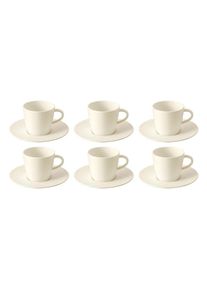 Villeroy & Boch Villeroy & Boch, Tasse &raquo;Kaffee Set Manufacture Rock 150 ml 6er Set wei&szlig;&laquo;, wei&szlig;, Porzellan, wei&szlig;
