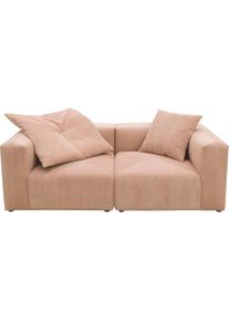 Home Affaire, 2-Sitzer &raquo;Gerrid&laquo; im Cordbezug, bestehend aus zwei Eckelementen, rose, 100% Polyester,