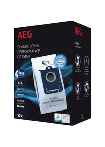 AEG, Staubsaugerbeutel &raquo;GR201SM (12 Staubbeutel)&laquo; 3l F&uuml;llmenge, 3D Seitenfaltung, wei&szlig;, Staubsaugerbeutel