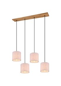 Trio Leuchten, Pendelleuchte &raquo;Elmau&laquo; E27 H&auml;ngeleuchte, H&auml;ngelampe, Leuchtmittel tauschbar, nickelfarben, 4, nickelfarben