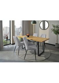 Jockenh&ouml;fer Jockenh&ouml;fer Gruppe, Essgruppe &raquo;ROGER, Sitzgruppe, Esstisch 160 cm, 4 St&uuml;hle&laquo; Set, Esstisch 160 cm plus 4 Esszimmerst&uuml;hle, 5 Stk. tlg. Tischplatte 