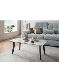 PAROLI, Couchtisch, schwarz + wei&szlig; marmoriert, B/H/T: 110 cm x 42,5 cm x 60 cm, schwarz + wei&szlig; marmoriert