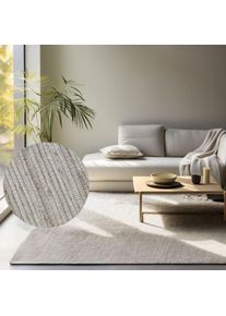 Hanse Home, Teppich &raquo;Dhaka Juteteppich&laquo; rechteckig 5 mm H&ouml;he L&auml;ufer, handgewebt, Jute, Wolle, Natur, Wohnzimmer, Flur, Klassisch, Naturwei&szlig;, Jute, B :