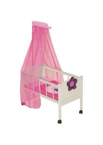 Roba , Puppenbett &raquo;Happy Fee&laquo; mit Himmel, natur/pink, Puppenbett