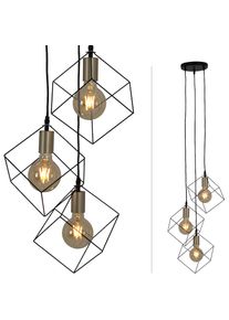 N&auml;ve n&auml;ve, Pendelleuchte &raquo;Canto&laquo; E27 1 Stk. Warmwei&szlig; H&auml;ngeleuchte, H&auml;ngelampe, schwarz/goldfarben, 3, schwarz/goldfarben