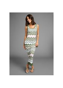 Laura Scott, Damen, Strickkleid in modischem Zickzack-Muster, gr&uuml;n, N-Gr, 36 -N-Gr, gr&uuml;n, Strickkleid f&uuml;r einen femininen Auftritt