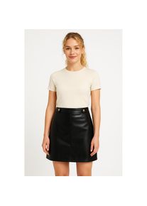 Only, Damen, Lederimitatrock &raquo;ONLISABEL HW FAUX LEATHER SKIRT PNT&laquo;, Black, XS (34), Black, Minirock von Only