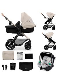 Kinderkraft, Kombi-Kinderwagen &raquo;MOOV 2 3IN1&laquo; 27 kg mit EVA-R&auml;dern, moonlight grey,