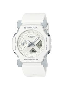 Casio G-SHOCK, Herren, Chronograph Quarzuhr, Armbanduhr, Herrenuhr, Resinarmband, automatischer Kalender, wei&szlig;, Sportiver Herrenchronograph